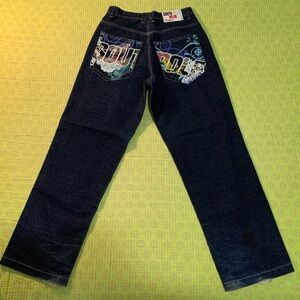 South Pole Dark Blue Jeans with Colorful Graphic